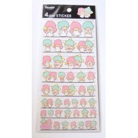 Sanrio Little Twin Stars Kiki & Lala 4 Size Sticker Brand-New