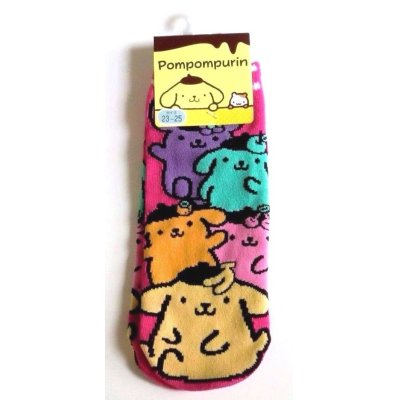 Photo1: Sanrio Pompompurin Ankle Low Cut Socks Pink Brand New