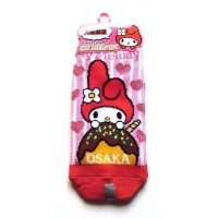 Sanrio My Melody Ankle Low Cut Socks Red Pink Osaka Takoyaki Rare Brand New