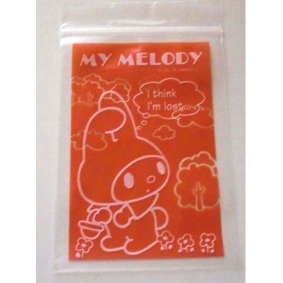 Photo1: Sanrio My Melody Plastic Ziplock Bags S 15 pcs Red Brand New