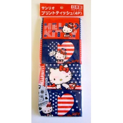 Photo1: Sanrio Hello Kitty Pocket Tissue 4 pcs USA Brand New