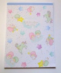 Sanrio Little Twin Stars Kiki & Lala Letter Pad Unicorn White Brand New