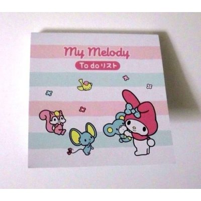 Photo1: Sanrio My Melody Memo Pad To Do List Stripe Pink Brand New