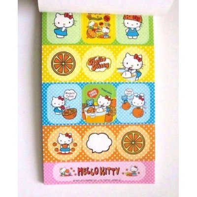 Photo2: Sanrio Hello Kitty Memo Pad Fresh Juice Orange Brand New