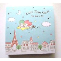 Sanrio Little Twin Stars Kiki & Lala Memo Pad Paris Eiffel Tower Brand New