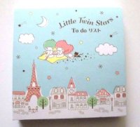 Sanrio Little Twin Stars Kiki & Lala Memo Pad Paris Eiffel Tower Brand New