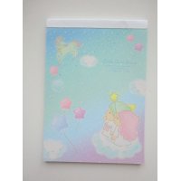 Sanrio Little Twin Stars Kiki & Lala Memo Pad Unicorn Blue Brand New