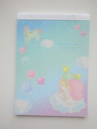 Sanrio Little Twin Stars Kiki & Lala Memo Pad Unicorn Blue Brand New