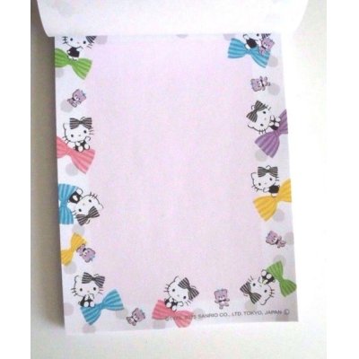 Photo2: Sanrio Hello Kitty Memo Pad Ribbon Pink Brand New