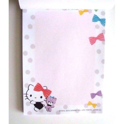 Photo2: Sanrio Hello Kitty Memo Pad Ribbon Pink Brand New