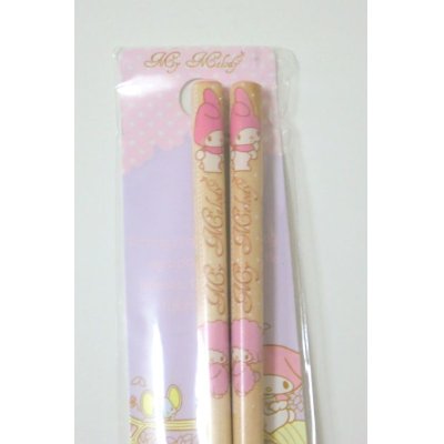 Photo2: Sanrio My Melody Wooden Chopsticks Brand New