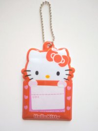 Sanrio Hello Kitty Name Tag Reflection Keychain Traveling Brand New