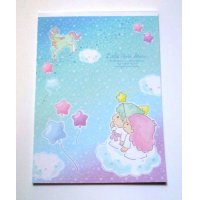 Sanrio Little Twin Stars Kiki & Lala Letter Pad Unicorn Blue Brand New