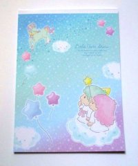 Sanrio Little Twin Stars Kiki & Lala Letter Pad Unicorn Blue Brand New