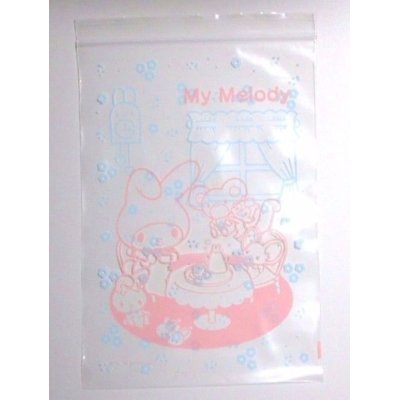 Photo1: Sanrio My Melody Plastic Ziplock Bags 10pcs L Brand New