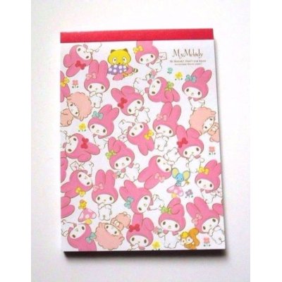 Photo1: Sanrio My Melody Mymelo Memo Pad Friends Red Brand New