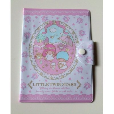 Photo1: Sanrio LittleTtwin Stars Kiki & Lala Card Case M Flower New