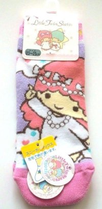 Sanrio Little Twin Stars Kiki & Lala Ankle Low Cut Pile Thick Socks Brand New