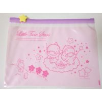 Sanrio Little Twin Stars Kiki & Lala Plastic Slide Packs 3 pcs set Purple Pink M Brand New