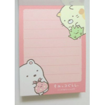 Photo2: San- X Sumikko Gurashi Mini Memo Pad Pink Brand New