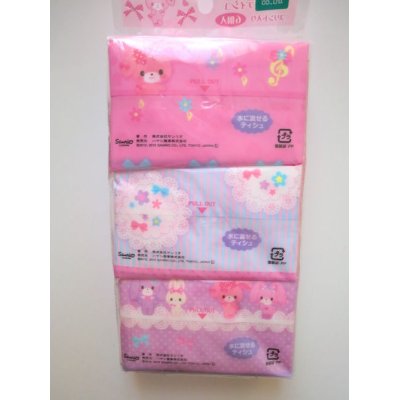 Photo2: Sanrio Bonbonribbon Pocket Tissure 6pcs set Brand New