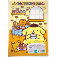 Sanrio Pompompurin Clear File Folder Yellow Sweets Brand New