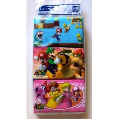 Photo2: Nintendo Super Mario Pocket Tissue 6 pcs set Brand New