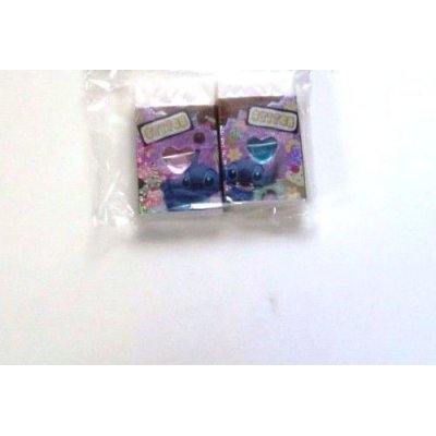 Photo2: Disney Stitch Eraser Stone Glitter 2 pcs Set Brand New