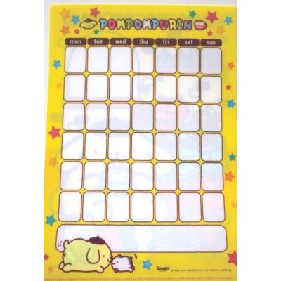 Photo2: Sanrio Pompompurin Clear File Folder Yellow Sweets Brand New