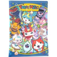 Yokai Watch Clear File Folder Jibanyan Bushinyan Shurakoma Whisper Blue New