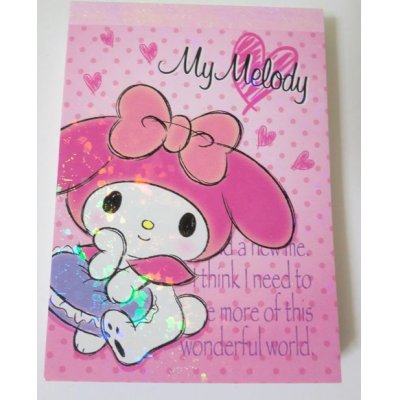 Photo1: Sanrio My Melody Mini Memo Pad Pink Brand New