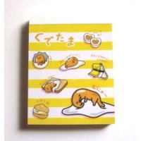 Sanrio-Gudetama-Mini-Memo-Pad-Stripe-Egg-Brand-New