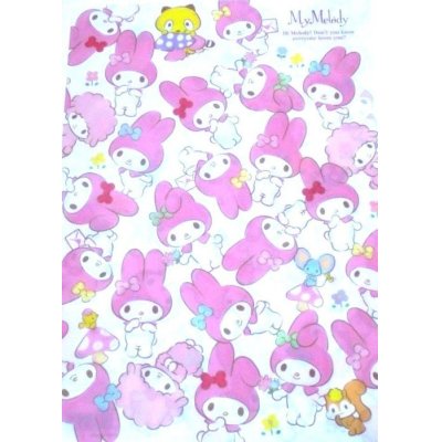 Photo1: Sanrio My Melody Clear File Folder White Pink Brand New