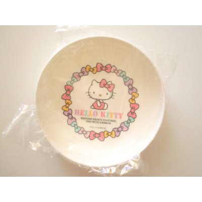 Photo1: Sanrio Hello Kitty Plastic Mini Bowl Ribbon Brand New