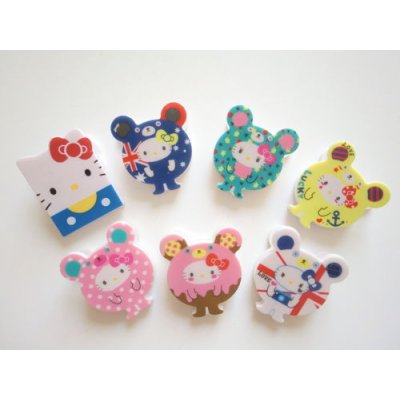 Photo1: Sanrio Hello Kitty Clips 7pcs set Brand New