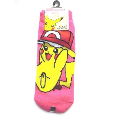 Photo1: Nintendo Pokémon Pikachu Ankle Low Cut Socks Pokemon Pink Brand New