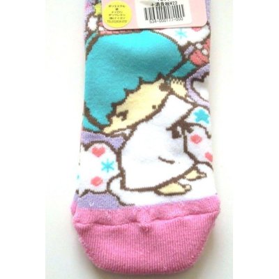 Photo2: Sanrio Little Twin Stars Kiki & Lala Ankle Low Cut Pile Thick Socks Brand New