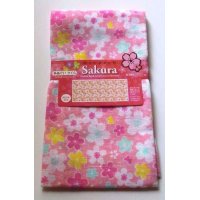 Tenugui Cotton Hand Cloth Japan Sakura 100% Cotton Brand-New Pink