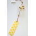 Photo1: Furin Glass Wind Chime Retro Yellow Japan Brand New (1)