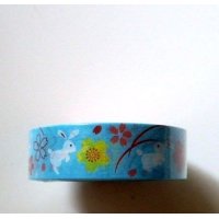 Decorative Craft Washi Masking Tape Sticker Rabbit Sakura Brand New Blue