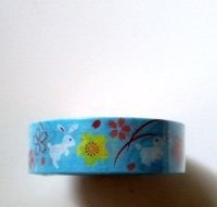 Decorative Craft Washi Masking Tape Sticker Rabbit Sakura Brand New Blue