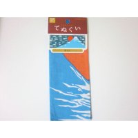 Tenugui Cotton Hand Cloth Mt.Fuji Orange 100% Cotton Brand-New