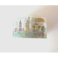 Decorative Craft Washi Masking Tape Sticker Wide World Traveling NY France.. New