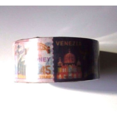 Photo2: Decorative Craft Washi Masking Tape Sticker Wide World Traveling New Asia US EU