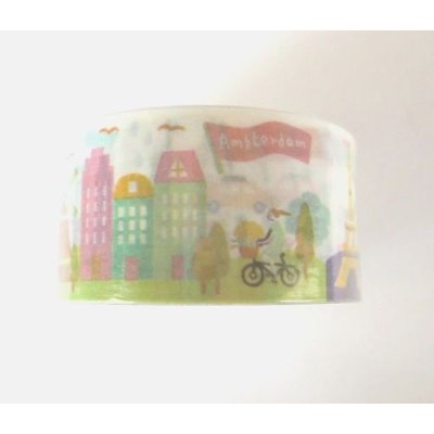 Photo2: Decorative Craft Washi Masking Tape Sticker Wide World Traveling NY France.. New