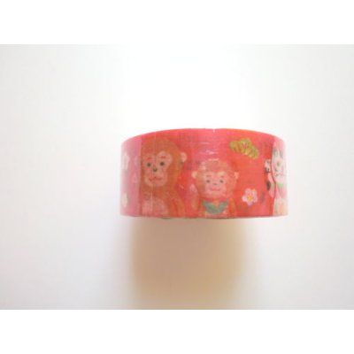 Photo3: Decorative Craft Washi Masking Tape Sticker Manekineko Monkey Brand New