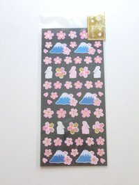 Japanese Paper Washi Sakura Mt. Fuji Rabbit Stickers Brand New