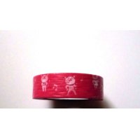 Decorative Craft Washi Masking Tape Sticker Cat Dance Brand New Red