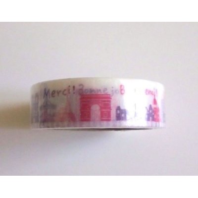 Photo2: Decorative Craft Washi Masking Tape Sticker World Traveling Paris Brand New