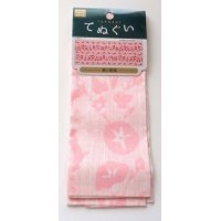 Tenugui Cotton Cloth Cat Asagao 100% Cotton Brand-New Pink